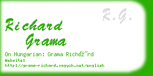 richard grama business card